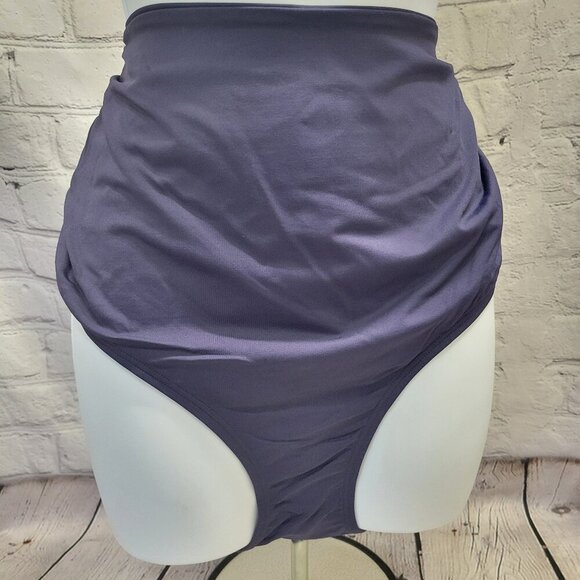 Anne Cole Convertible High Waist Shirred Swim Bottom - Picture 1 of 3